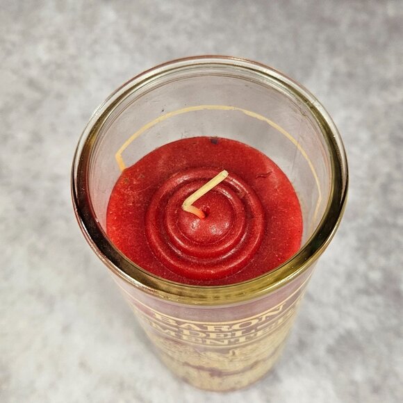 Baron Del Cementerio Red Glass Candle Botanica Shamanic 8.5" - Picture 5 of 10